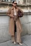 Premium Coat with Shirt Collar and Punto Stitch Detail K. Kamel 3125 - 3