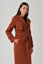 Medium Length Coat with Cape and Epaulet Detail, Snap Closure, Tile 3771 - 2