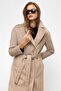 Apolet Detailed Snap Closure Oversize Moher Coat Kum 3147 - 3