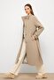 Stand Collar Oversize Long Coat Stone Melanj 3124 - 4