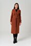 Medium Length Coat with Cape and Epaulet Detail, Snap Closure, Tile 3771 - 3
