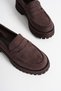 Savana Premium Women's Casual Suede Bitter Brown Shoes - 5