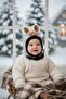 0-12 Months Fleece-Lined Balaclava with Girl and Boy Figures