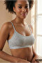 Women's 3-Pack String Strap Cotton Bustier Half Tank Top (Black White Gray) - 4