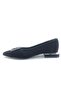 Feles Square Stone Buckle Detailed Women's Classic Shoes Black - 5