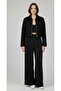 Soft Lined Cropped Jacket Black