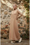 Two-thread hooded sports dress 0190-08 milky coffee - 4