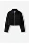 Soft Lined Cropped Jacket Black - 2