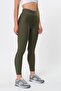 Women's Khaki Winter Fleece-Lined High Waist Shaping / Sculpting Leggings - 5