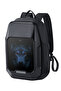 حقيبة ظهر Pixoo Cyberbag باللون الأسود مع شاشة عرض LED