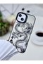iPhone 13 - 14 and 15 Compatible Does Not Leave Fingerprints Print Pattern Metallic Electro Silicone Case - 5