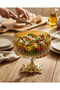Cut Decor Metal Foot Tableware Bowl - 4