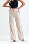 Ornamental Stitched Hürrem Fabric Wide Leg Trousers| Pnt34239 Stone - 7