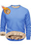Ghassy Co. Men's Ultra Thermal Sherpa Plush Lined Crew Neck Sweatshirt