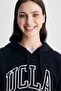RILEY Black Hooded Embroidered Standard Fit Women's Sweatshirt - 2