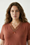 Bamboo Fabric Lace Collar Detail Flared Dress 7XL - 2
