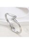 Irregular Wave Cuff Bracelet Silver Color Tone - 2
