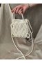 Handmade Shoulder Bag with Pearl Beads - 3