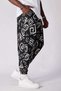 Unisex Ethnic Patterned Loose Hippie Bohemian Baggy Pants with Elastic Waist and Cuffs and Pockets Ethnic Design - 8