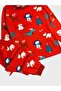 Girls' 100% Cotton Red Deer Snowman Pine Pattern New Year Themed Long Sleeve Pajama Set - 2