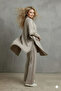 Women's Three-Piece Ethnic Pattern Poncho Knit Set - 5