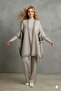 Women's Three-Piece Ethnic Pattern Poncho Knit Set