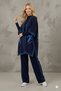 Women's Three-Piece Ethnic Pattern Poncho Knit Set - 7