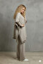 Women's Three-Piece Ethnic Pattern Poncho Knit Set - 4