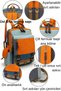 4012 Blue Orange Casual Postman Small Back Cross Shoulder Strap 14-Inch Laptop Cotton Gabardine Bag - 4