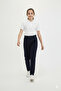 Unisex Ribbed Lace-Up Navy Blue School Trousers - 2