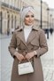 White Knitwear Winter Twisted Bonnet - 2