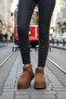Women's Tan Winter Fur Lined Suede Thick Sole Boots Comfortable Casual Warm Stylish Shoes Bootie Boots - 5