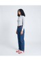 Women's Stand Collar Long Sleeve T-shirt Gray Melange - 4