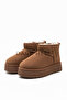 Women's Tan Winter Fur Lined Suede Thick Sole Boots Comfortable Casual Warm Stylish Shoes Bootie Boots - 6