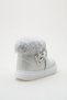 Girl's Fur-Lined and Stone-Embellished Silver Light Sole Orthopedic Silver Boots (Size 22-30) - 5