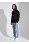 Unisex 3-thread k Hooded soft touch b Printed pocket detailed sweatshirt - 2