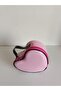 Small pink heart leather travel, cosmetic, makeup bag - 5
