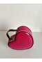 Mayki̇s Small Fuchsia Heart Leather Travel, Cosmetic, Makeup Bag - 5