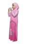 Children's Prayer Set Practical One-Piece Patterned Sleeves and Removable Headscarf Lycra Hijab Dress (6-12 - 3