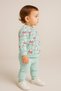 Baby Girl Double Set Rabbit Report Printed Ribbed Sweatshirt and Bottoms-Seasonal 3-6-9-12Months - 2