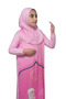Children's Prayer Set Practical One-Piece Patterned Sleeves and Removable Headscarf Lycra Hijab Dress (6-12 - 2