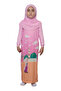 Children's Prayer Set Practical One-Piece Patterned Sleeves and Removable Headscarf Lycra Hijab Dress (6-12