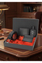 Men's Perfume Belt Card Holder and Wallet Dowry Set - Gift Vegan Leather Boxed Groom Bundle