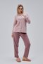 Mooncover Women's Pajama Set with Jacket – Soft Textured Cipria (Powder Pink) - 3