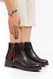 165-205 Brown Leaf Patterned Zippered Casual Women's Boots - 3