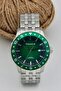 Steel Men's Wristwatch, Waterproof, Calendar, Green Men's Wristwatch