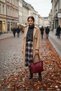 Women's Burgundy Zippered Large Shoulder Bag 28X42Cm