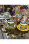 ESTERHOMEDECOR 6-Piece Set Colorful Hand-Painted Coffee Cup Set 6 Different Colors 6-Piece Lidded Turkish Delight Bowls - 2