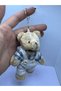 Blue Polka Dot Plush Teddy Bear Keychain - 3