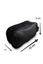 Black Leather - Large Volume Personal Care and Travel Bag